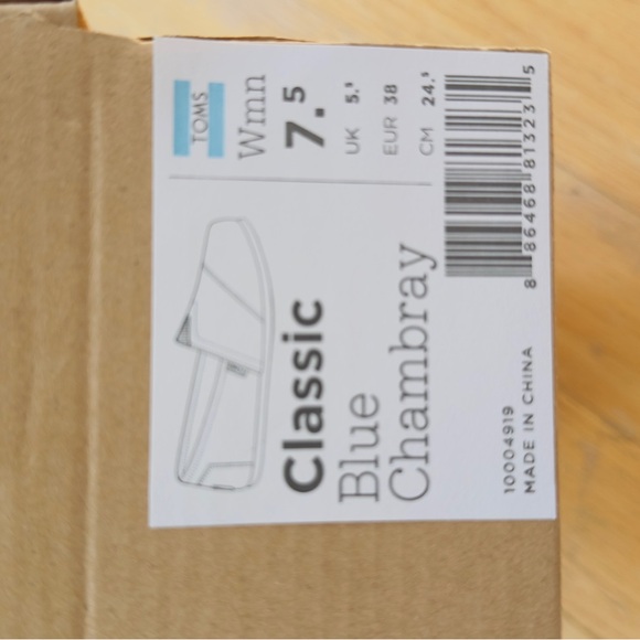 Toms Women's Blue Slip-On Shoes - Picture 3 of 6